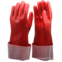 NMSAFETY roter PVC-Pulverbeschichtetes Interlock-Handschuhfutter